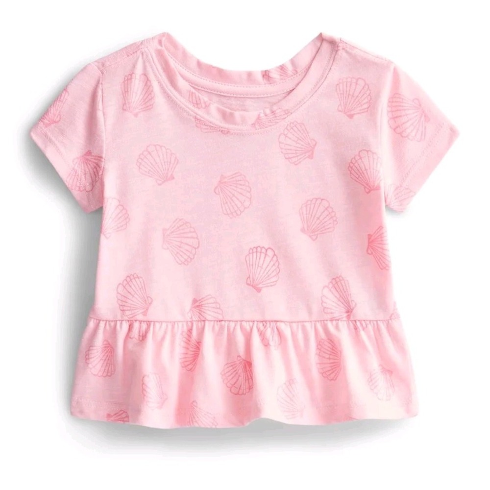 Baby girls wonder nation pink shell short shirt size 0-3 month NEW